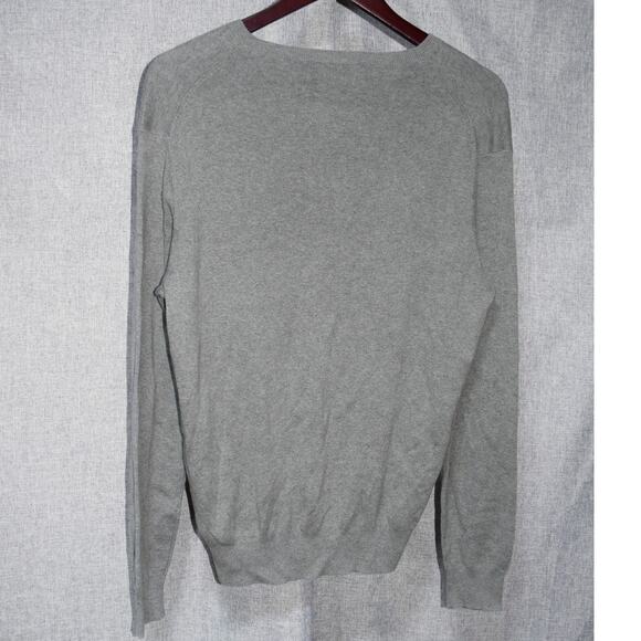 Polo Ralph Lauren Gray Pima Cotton V-Neck Sweater S NWT - Picture 3 of 3